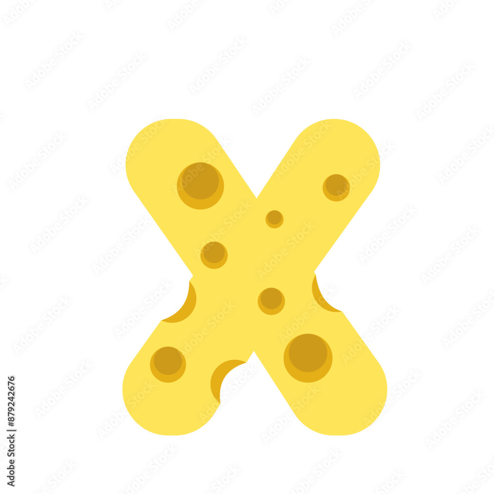 Cheese Letter X Cheese Letter X