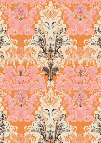 Vintage damask pattern
