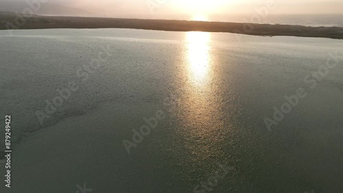 Atardecer Lagoa de Baldaio Carballo en Coruña photo