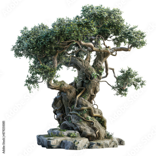 fantasy tree,fairy tale tree isolated on a transparent background