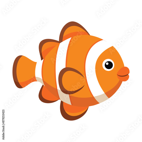 clownfish on white background