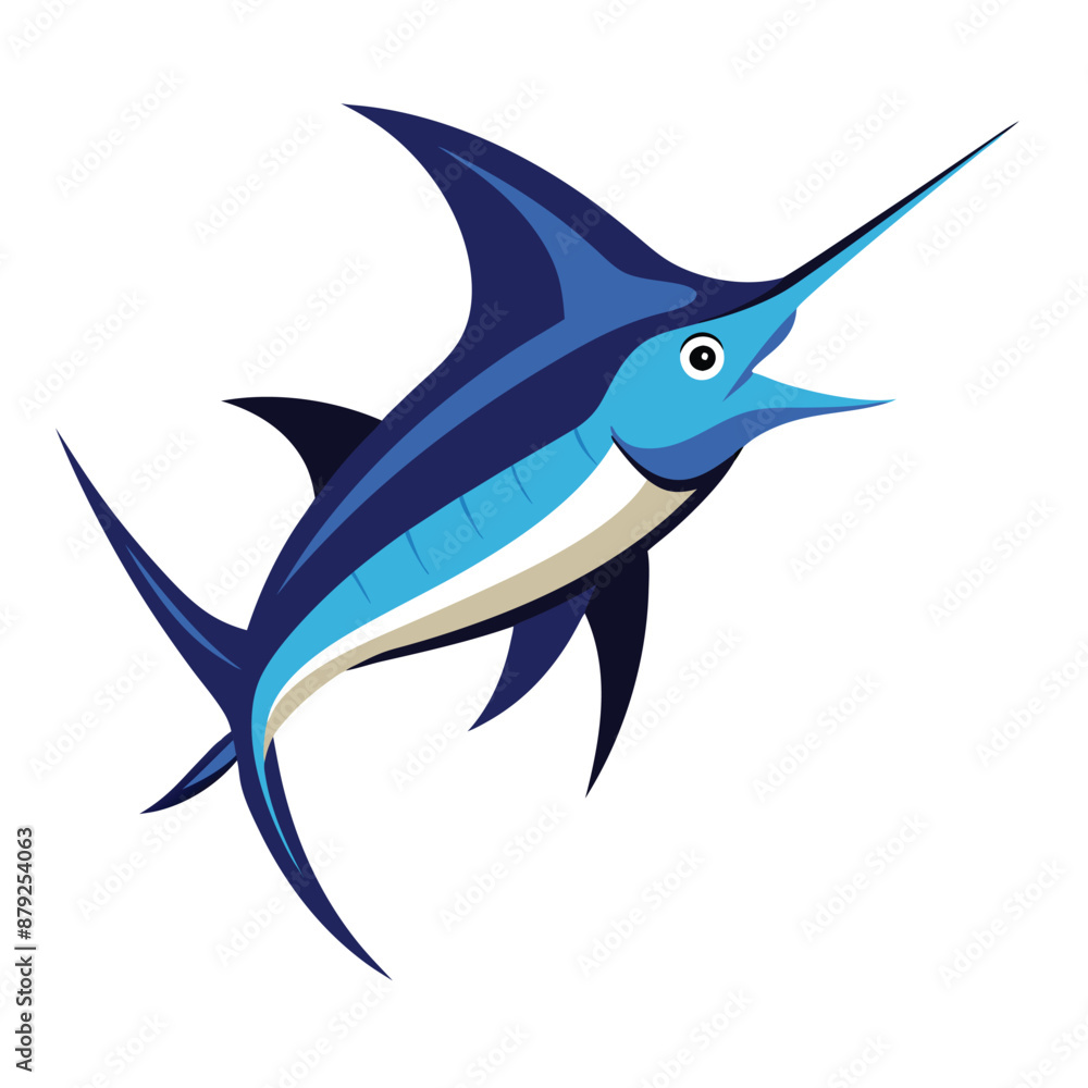 swordfish on white background swordfish on white background