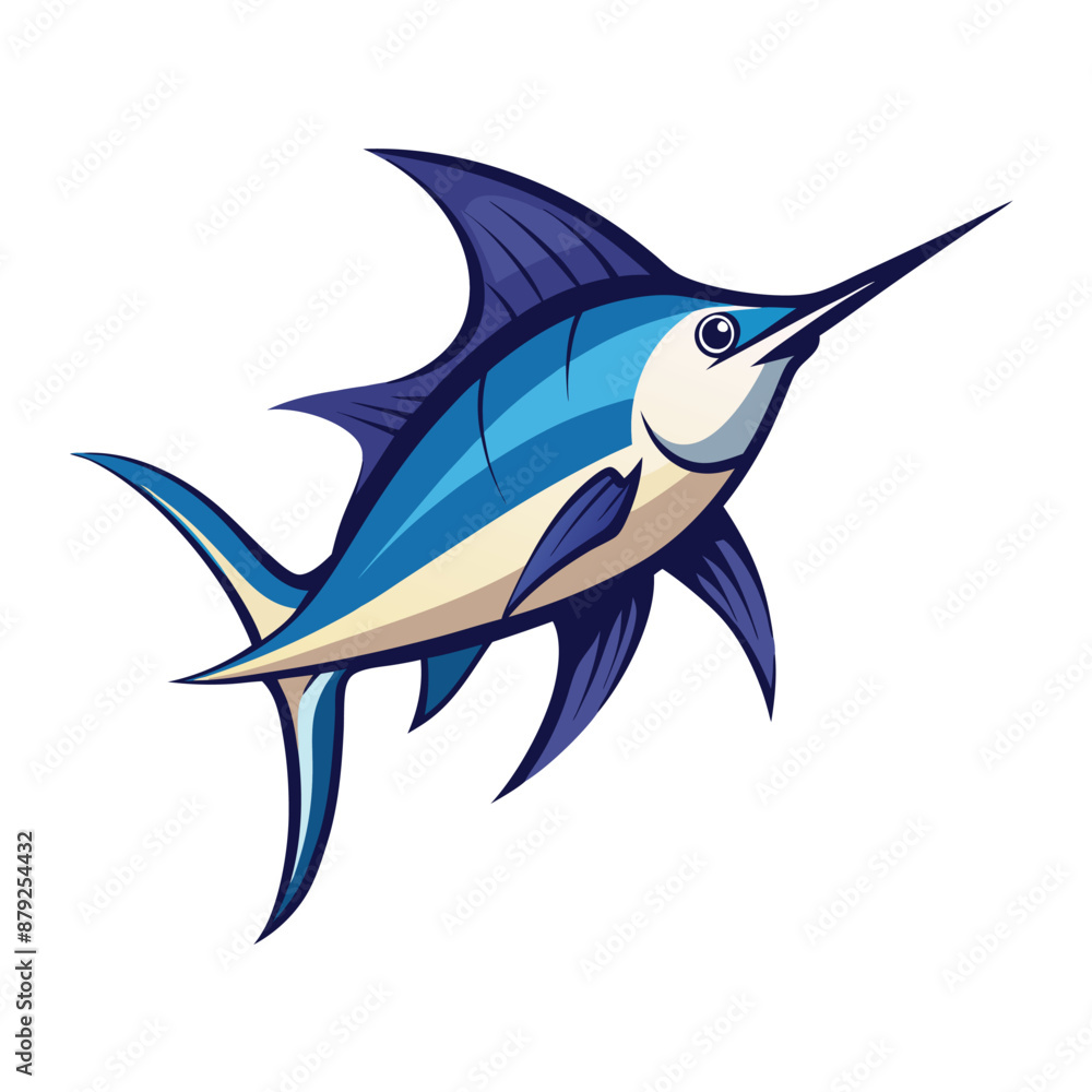 swordfish on white background swordfish on white background