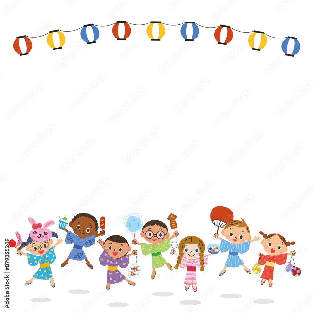 子供達がお祭りや縁日で楽しむメッセージ 子供達がお祭りや縁日で楽しむメッセージ
