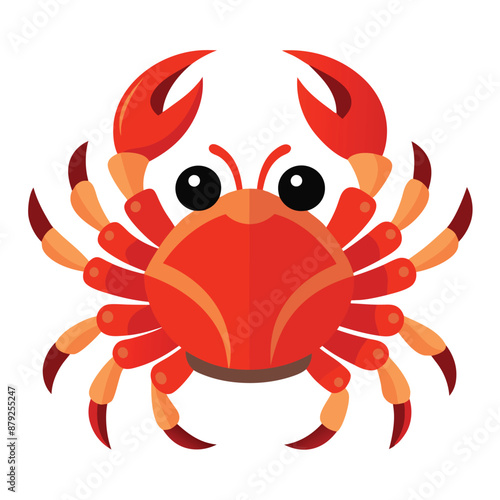 red crab isolated on white