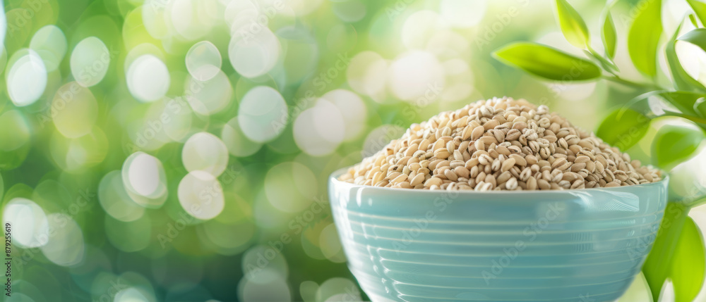 Nutrient-rich whole grains in a lush setting for digestive health and sustained energy. Nutrient-rich whole grains in a lush setting for digestive health and sustained energy.