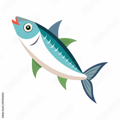 herring fish on white background