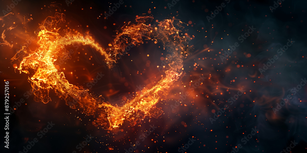 A fiery heart shape with glowing sparks and swirling flames, symbolizing intense passion and love. The vibrant and explosive style enhances emotional expression. A fiery heart shape with glowing sparks and swirling flames, symbolizing intense passion and love. The vibrant and explosive style enhances emotional expression.