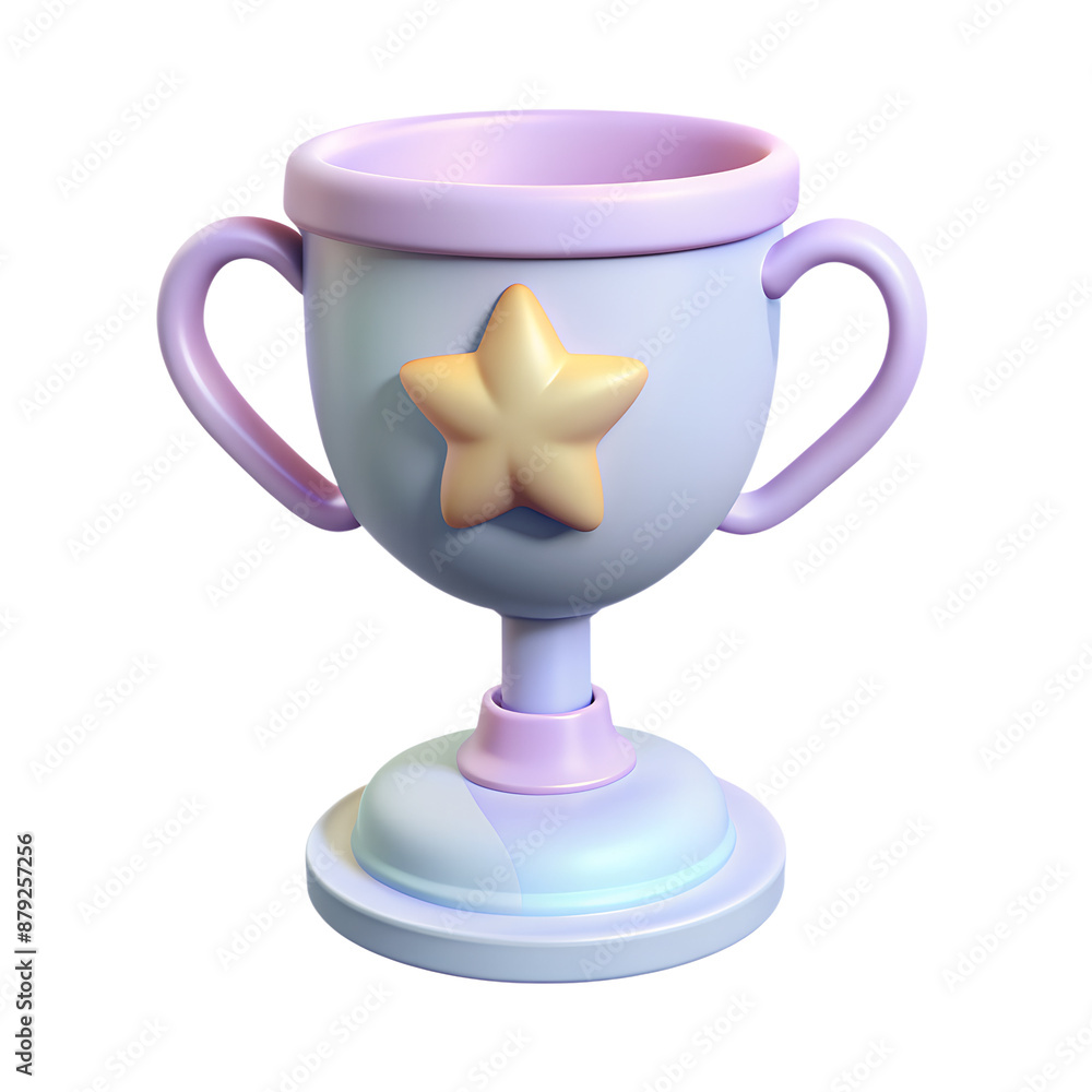Winning cup 3d icon isolated on the transparent background Winning cup 3d icon isolated on the transparent background