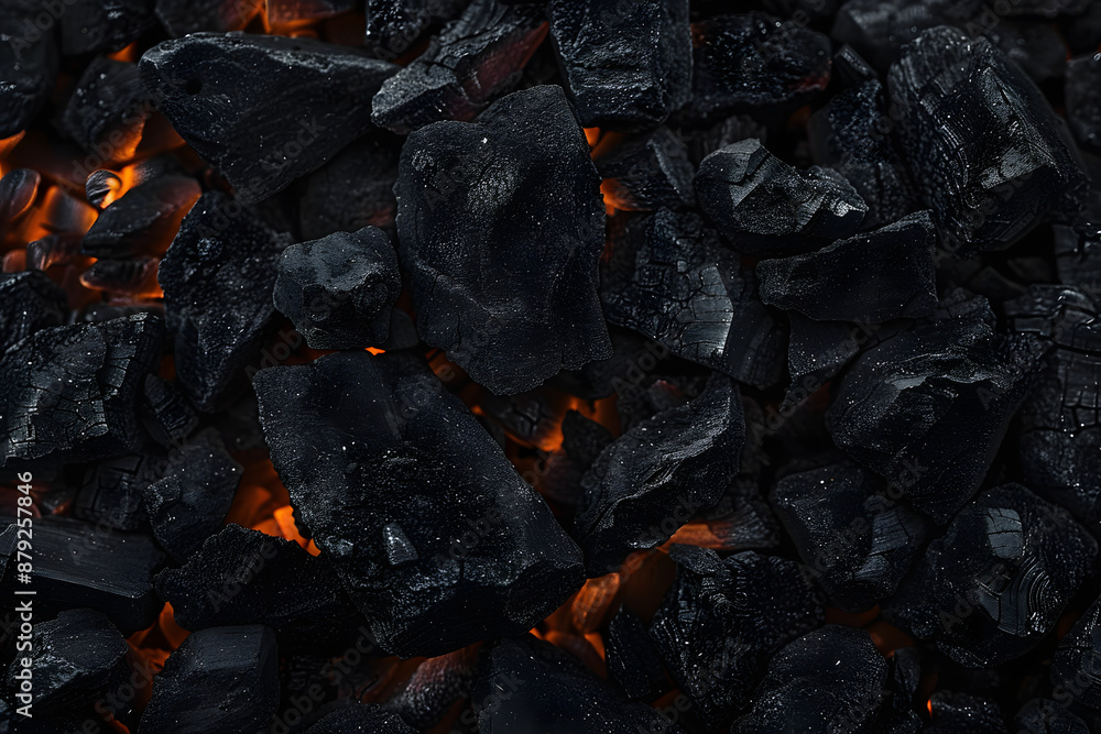 Natural fire ashes with dark grey black coals texture. It is a flammable black hard rock. Space for text. Natural fire ashes with dark grey black coals texture. It is a flammable black hard rock. Space for text.