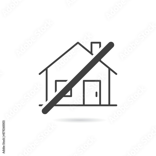 Vector Isolated No House Icon