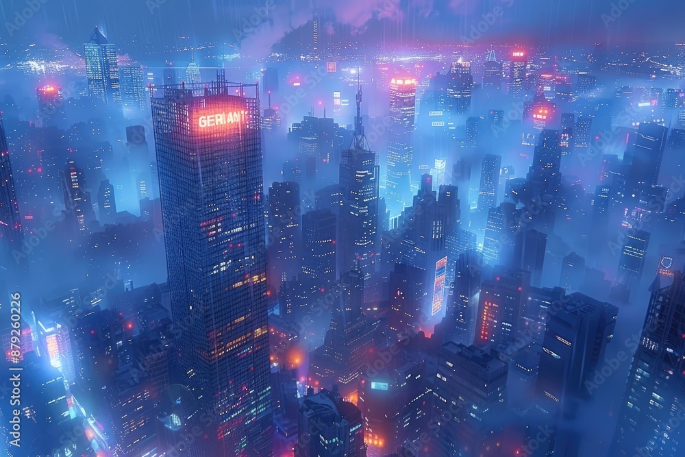 Cyberpunk Cityscape at Cyberpunk Cityscape at