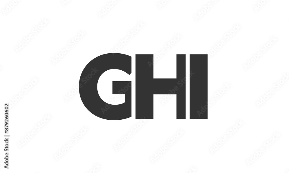 GHI logo design template with strong and modern bold text. Initial based vector logotype featuring simple and minimal typography. Trendy company identity. GHI logo design template with strong and modern bold text. Initial based vector logotype featuring simple and minimal typography. Trendy company identity.