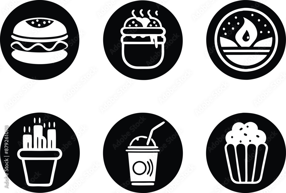 set of food and drink icon illustration. food, drink, beverage, restaurant, wine, lunch, breakfast, alcohol, cocktail set of food and drink icon illustration. food, drink, beverage, restaurant, wine, lunch, breakfast, alcohol, cocktail