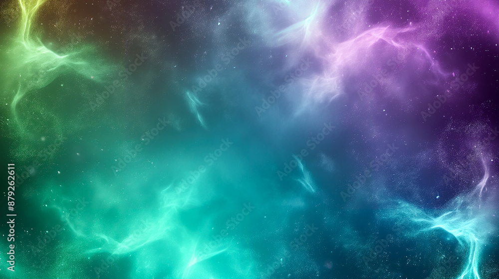 Fototapeta premium オーロラのような幻想的なイラスト背景素材 光 カラフル