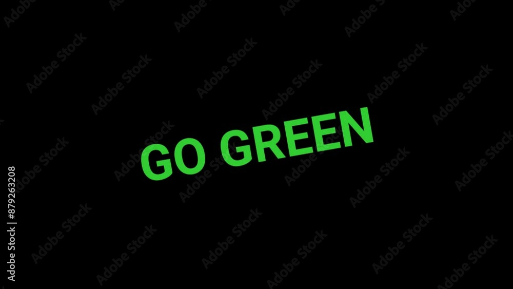 Go green Stamp Effect text Animation Go green Stamp Effect text Animation