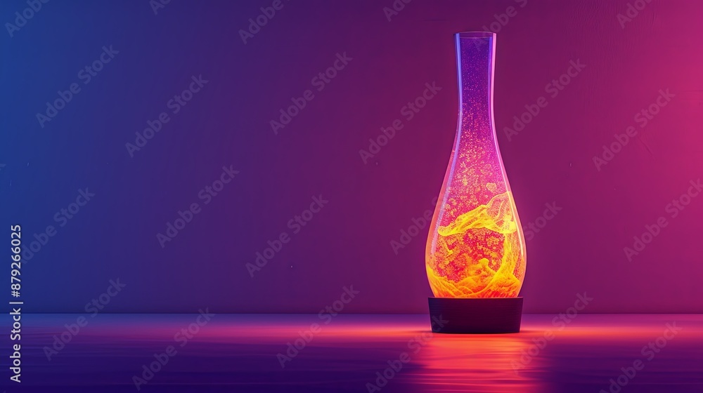 Lava Lamp on a Table with a Gradient Background Lava Lamp on a Table with a Gradient Background