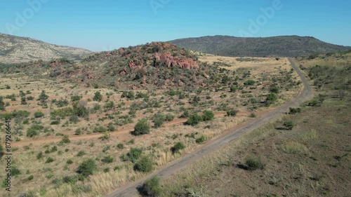 African Volcano At Rustenburg In North West South Africa. African Animals Landscape. Pilanesberg National Park. Rustenburg At North West South Africa. Big Five Animals. Wildlife Safari.