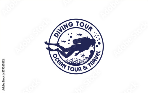 Illustration graphic vector of scuba diving logo design template