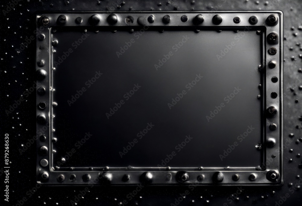 Obraz premium rivets metal background metallic black plate steel texture brush aluminium abstract brushed computer