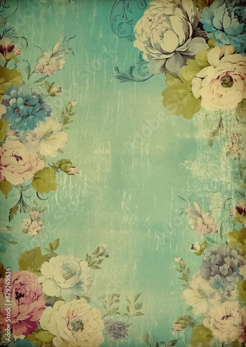 Shabby floral background