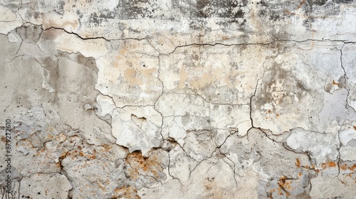 Using this item as a background Old dirty concrete wall fragment with scratches and cracks