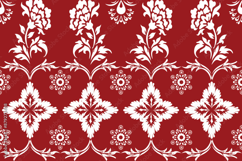 Fototapeta premium Abstract ethnic art, Demark design, Tribal seamless patterns, Fabric patterns, Clothing, Astec geometric art jewelry prints, Covers, Folk embroidery, Carpet designs, Wallpaper, Wraps.