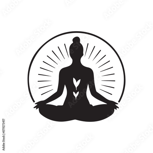 yoga silhouette vector