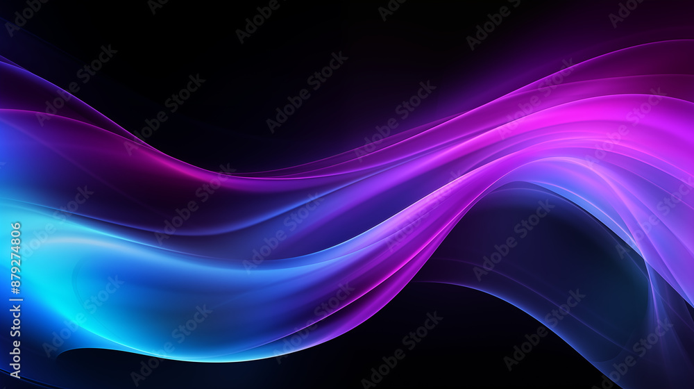 Dynamic Gradient Neon Waves Flowing on Dark Background Futuristic Abstract Art Dynamic Gradient Neon Waves Flowing on Dark Background Futuristic Abstract Art