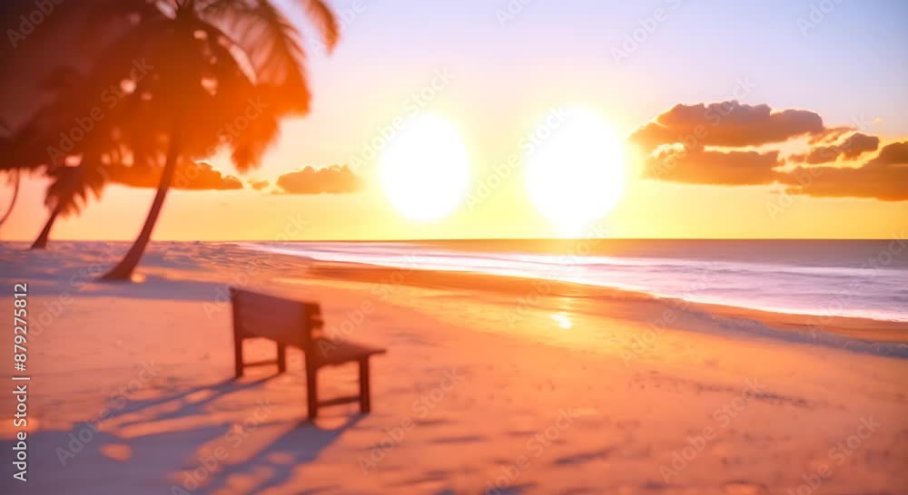 Beautiful sunset on the beach motion video Beautiful sunset on the beach motion video