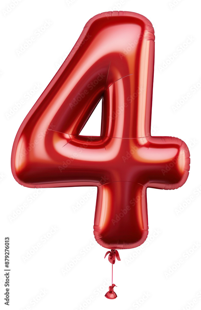 PNG Red number 4 letter balloon text red. PNG Red number 4 letter balloon text red.