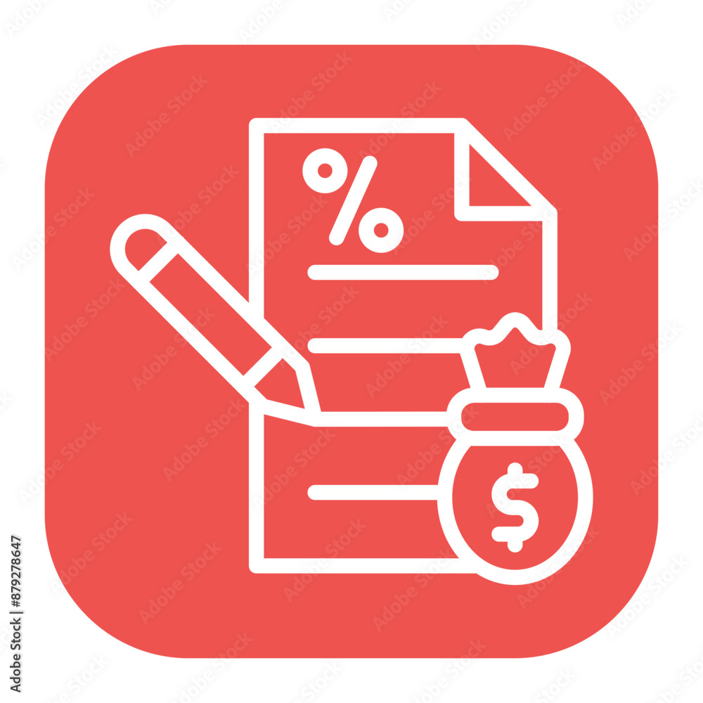 Loan Application icon vector image. Can be used for Loan.