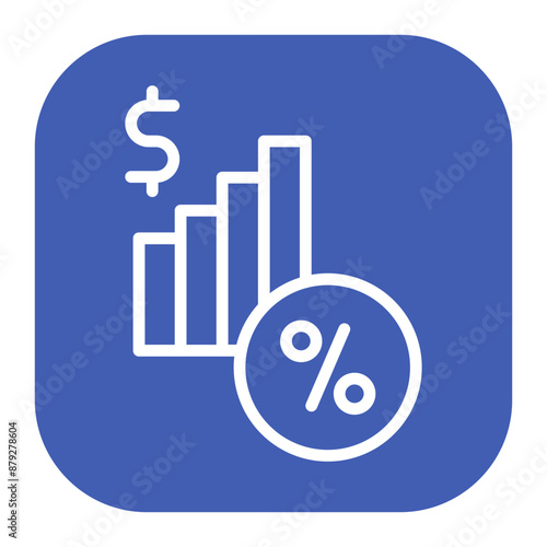 Interest Rate icon vector image. Can be used for Loan.