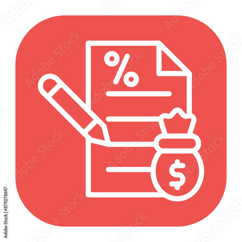 Loan Application icon vector image. Can be used for Loan.
