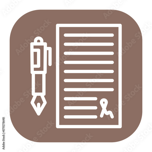 Loan Agreement icon vector image. Can be used for Loan.
