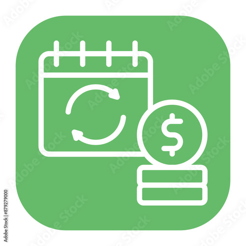 Repayment Schedule icon vector image. Can be used for Loan.