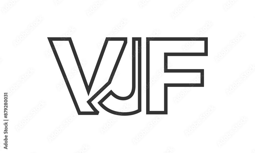 VJF logo design template with strong and modern bold text. Initial based vector logotype featuring simple and minimal typography. Trendy company identity. VJF logo design template with strong and modern bold text. Initial based vector logotype featuring simple and minimal typography. Trendy company identity.