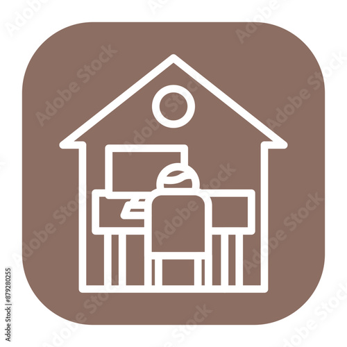 Remote Work icon vector image. Can be used for Freelancer.