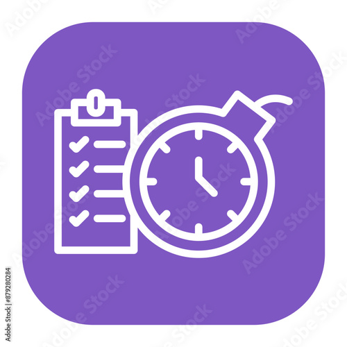 Task Deadline icon vector image. Can be used for Freelancer.
