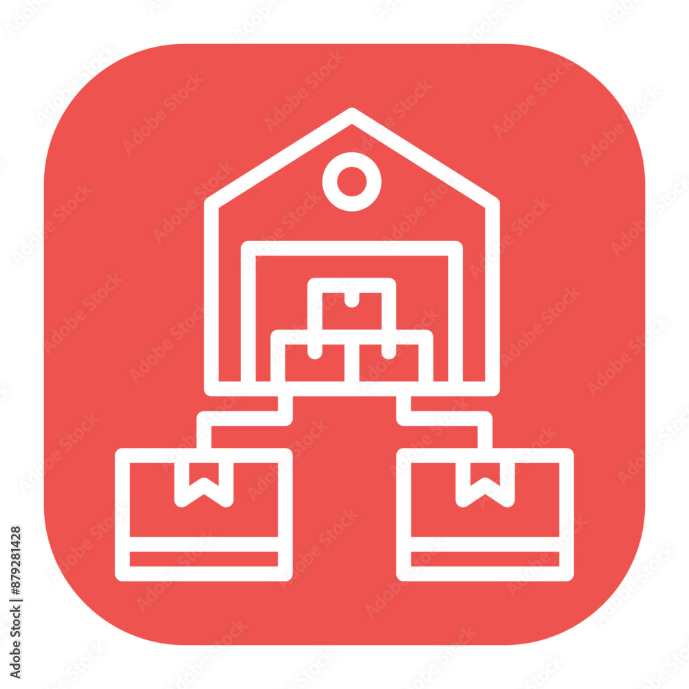 Distribution Center icon vector image. Can be used for Manufacturing and Distribution. Distribution Center icon vector image. Can be used for Manufacturing and Distribution.
