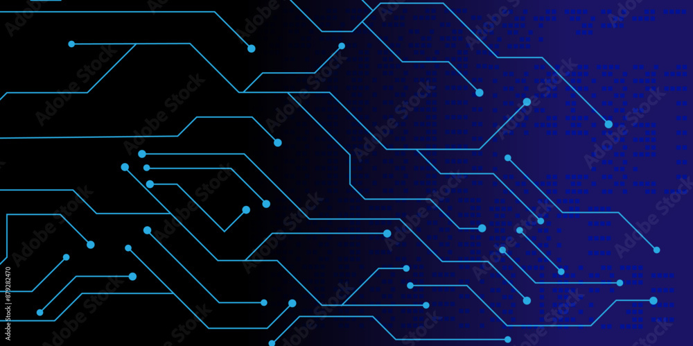 Vectors High-tech connection system on a blue background. Abstract blue circuit board technology futuristic. Connection system, digital data. Vectors High-tech connection system on a blue background. Abstract blue circuit board technology futuristic. Connection system, digital data.