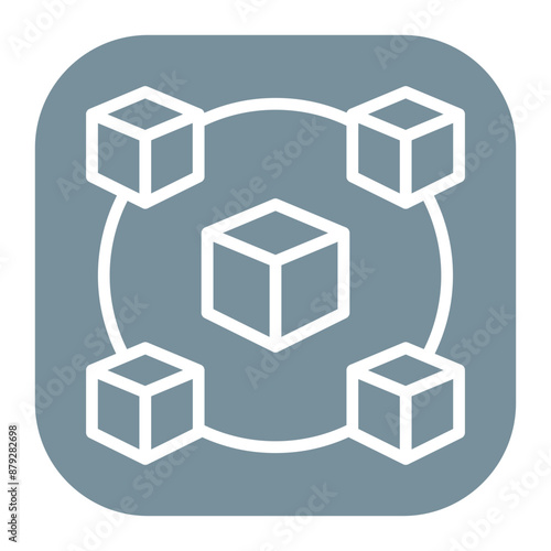 Blockchain icon vector image. Can be used for Professional Services.