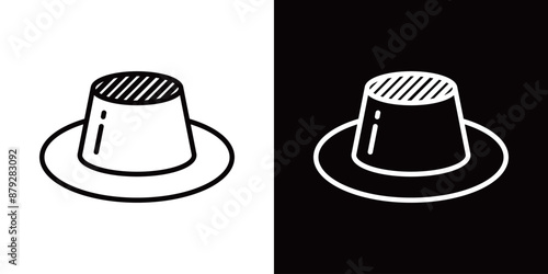 シンプルなプリンのラインアイコン