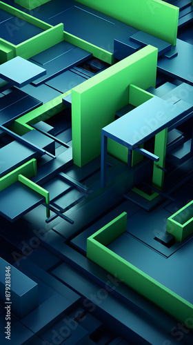 Wallpaper Mural Digital blue and green modern abstract geometry poster mobile phone background Torontodigital.ca