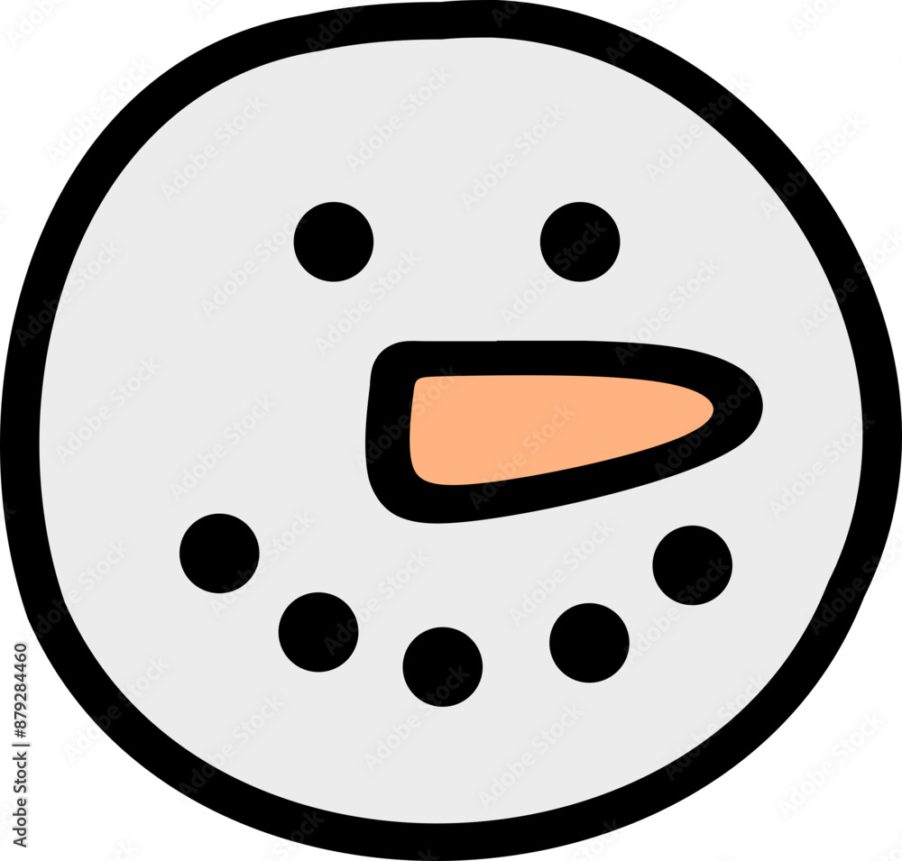 Fototapeta premium Snowman Face
