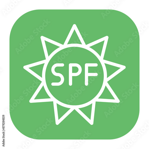SPF icon vector image. Can be used for Sun Protection.