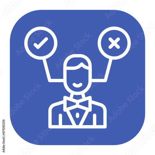 Decision Making icon vector image. Can be used for Organization.