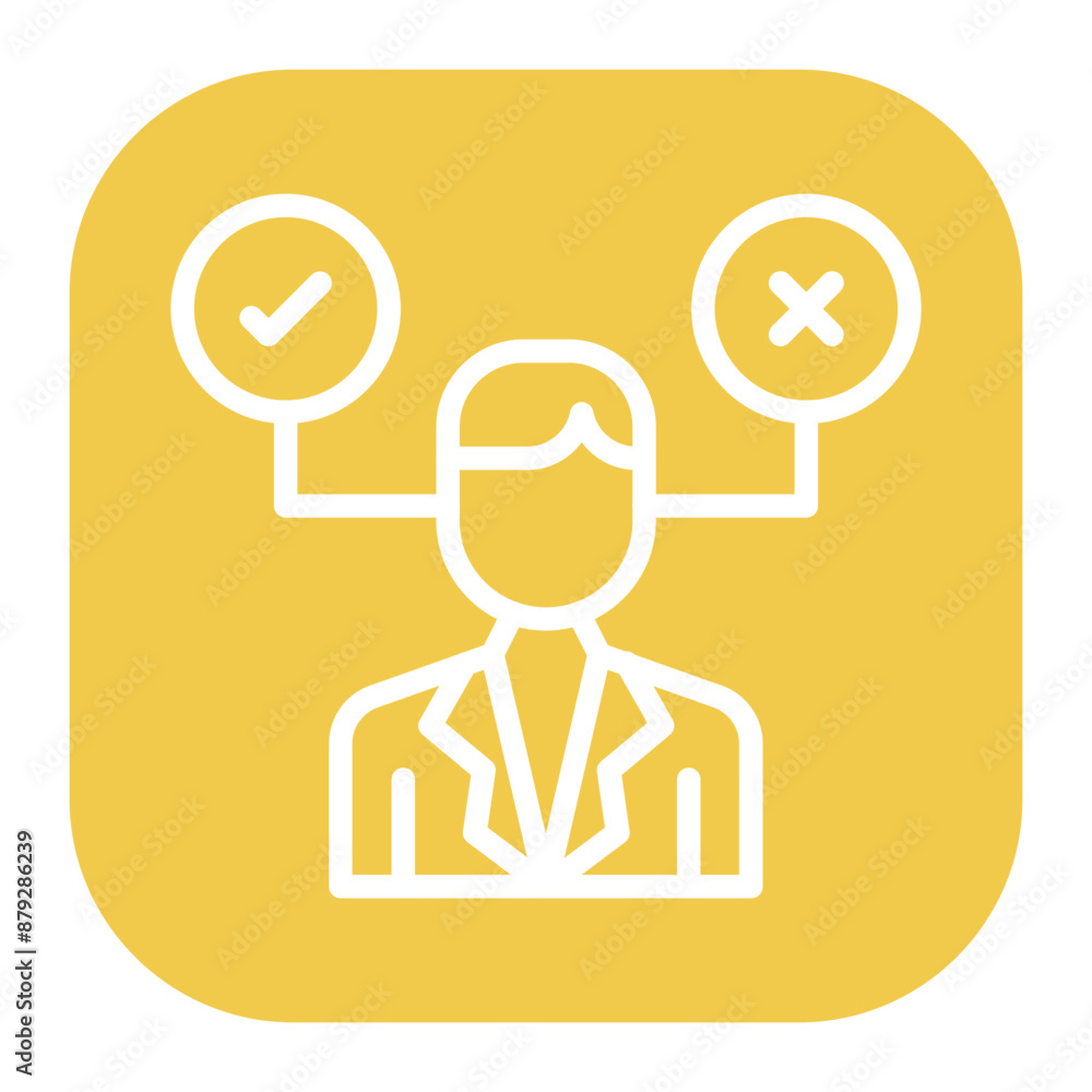 Decision icon vector image. Can be used for Business Meeting. Decision icon vector image. Can be used for Business Meeting.