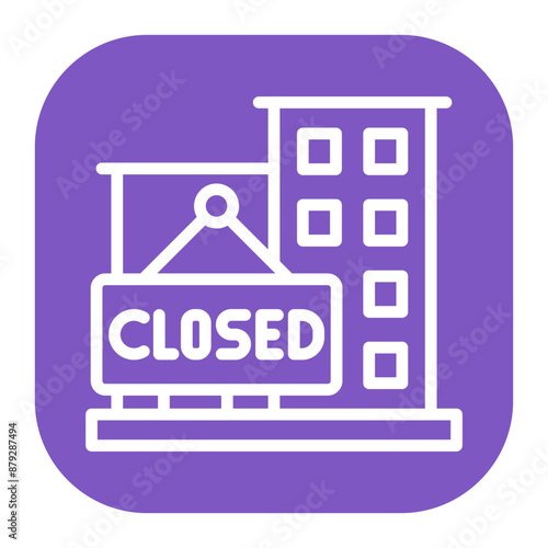 Closure icon vector image. Can be used for Business Disruption.