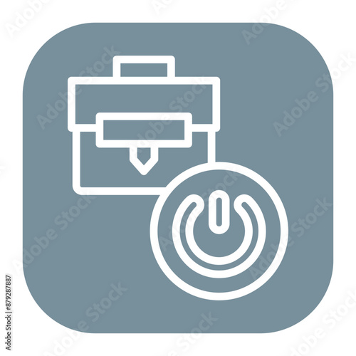 Shutdown icon vector image. Can be used for Business Disruption.